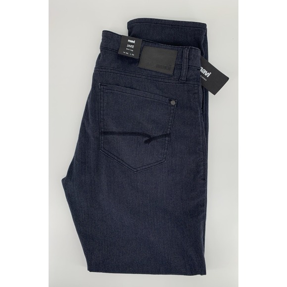 Mavi Jeans Mens 36x32 Blue Herringbone Jake Slim Straight Leg Pants NEW